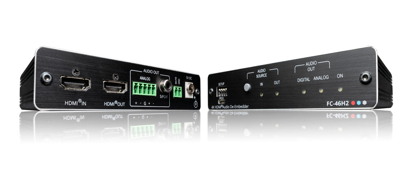 40-000090 - Kramer Electronics THE FC-46H2 IS A PROFESSIONAL HDMI AUDIO DE-EMBEDDER FOR HDMI SIGNALS UP TO 4K@6