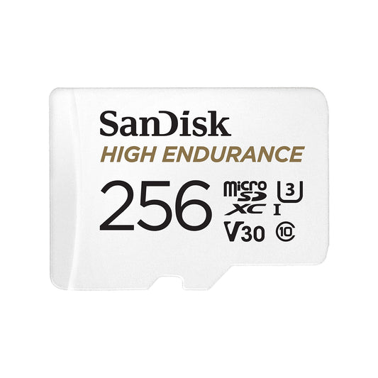 SANDISK HIGH ENDURANCE MICROSDXC, 256GB, U3, V30, C10, FULL HD RECORDING, W/ADAP