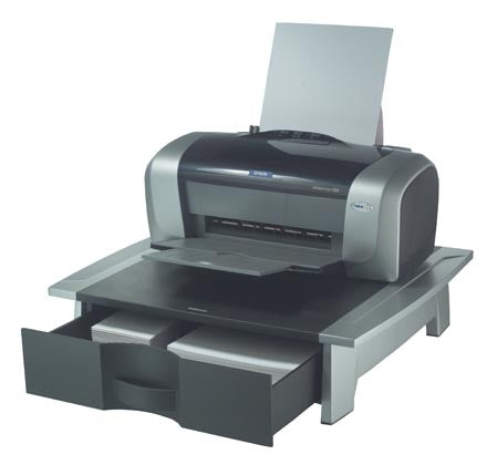 8032601 - Fellowes ELEVATES OFFICE MACHINES TO EYE-LEVEL AND SAVES WORKSPACE SUPPORTS A FAX MACHINE