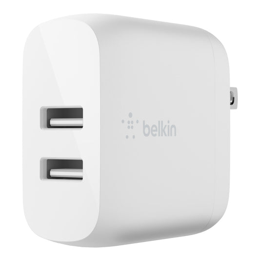 WCB002dqWH - Belkin BOOST CHARGE DUAL USB-A WALL CHARGER 24W