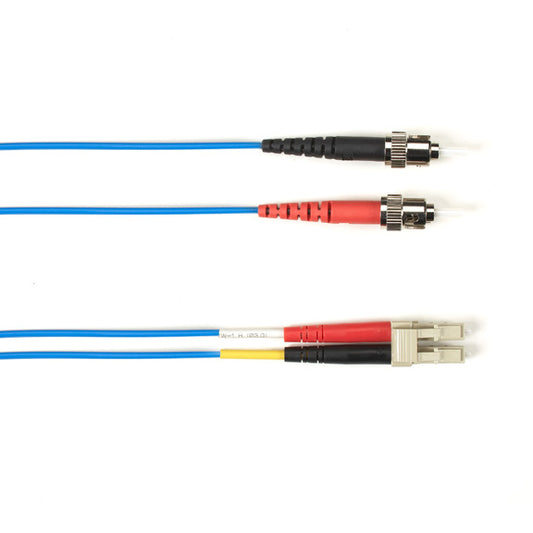 OM1 62.5/125 MULTIMODE FIBER OPTIC PATCH CABLE - OFNR PVC, ST TO LC, BLUE, 2-M (
