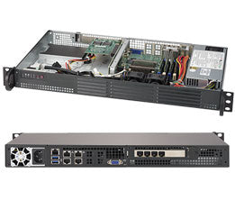 SUPER SERVER-INTEL, EMBEDDED 1U, 12C DENVERTON SOC,A2SDI-LN4F, CSE-504-203B, BLA