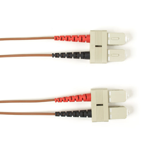 Black Box FOCMR62-010M-SCSC-BR fiber optic cable 393.7" (10 m) SC OFNR OM1 Brown