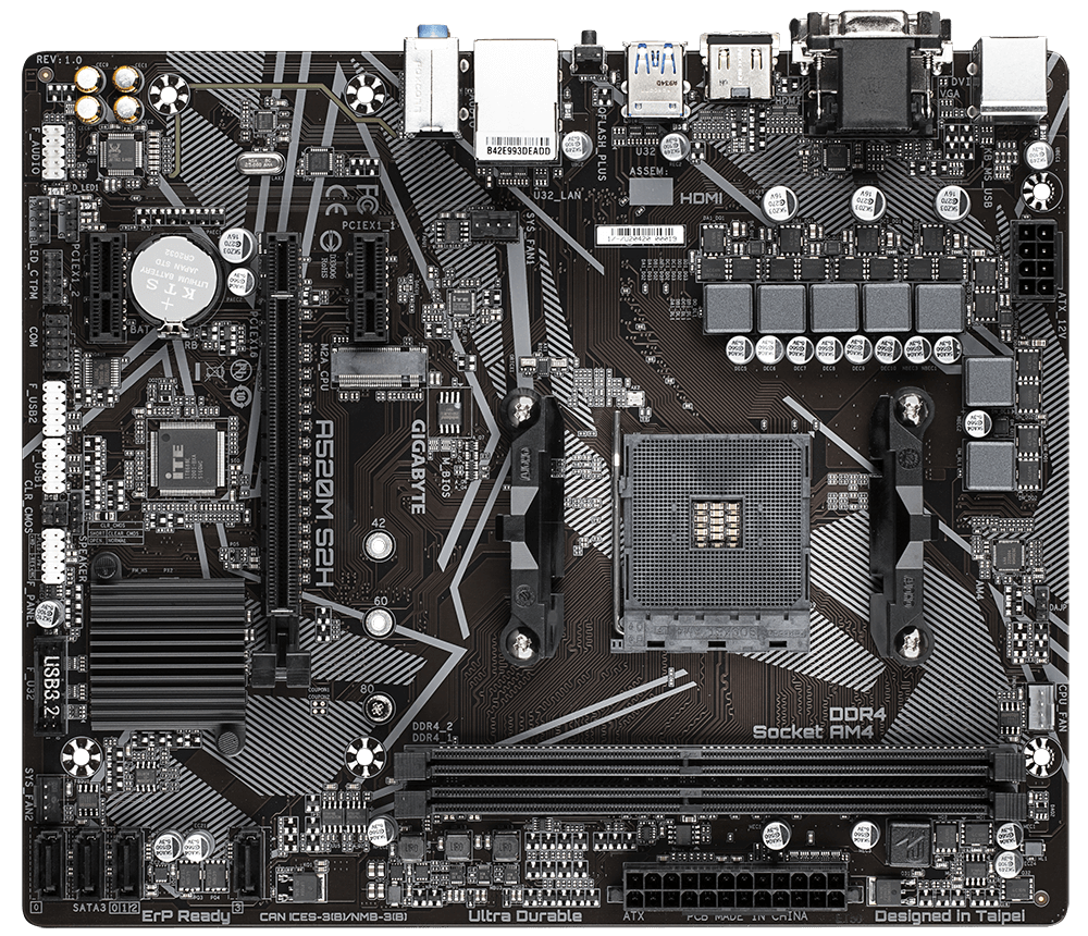 A520M - Gigabyte AMD AM4 Micro-ATX Motherboard