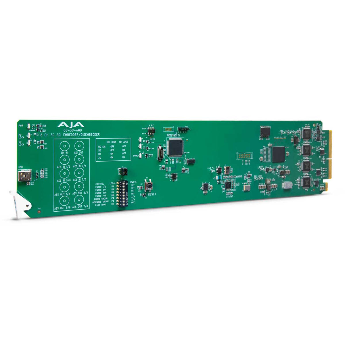 OG-3G-AMD - AJA 3G-SDI 8-Channel AES Audio Embedder/Disembedder
