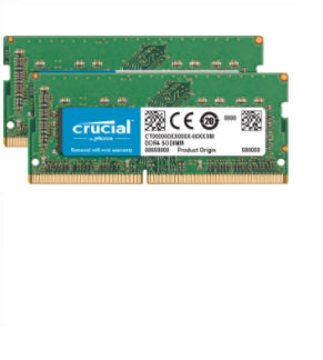 CRUCIAL 16GB KIT 2X8G DDR4-2400 SODIMM 2-8GB DDR4-2400 SODIMM 1.2V CL17