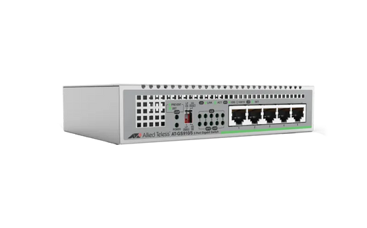 AT-GS910/5-10 - Allied Telesis 5-PORT 10/100/1000T UNMANAGED SWITCH WITH INTERNAL PSU