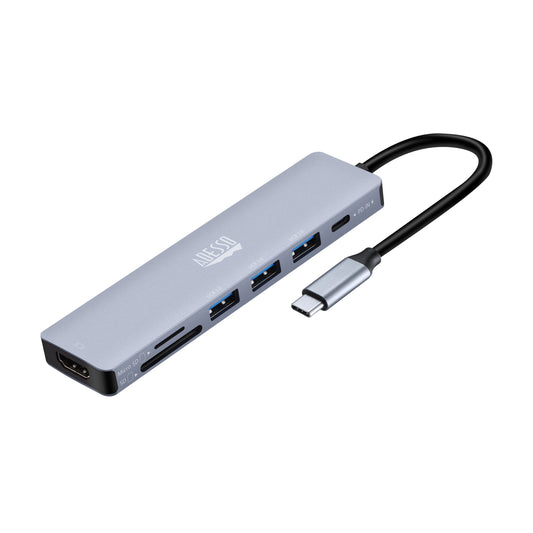 AUH-4025 - Adesso 7 In 1 USB-C Docking Station