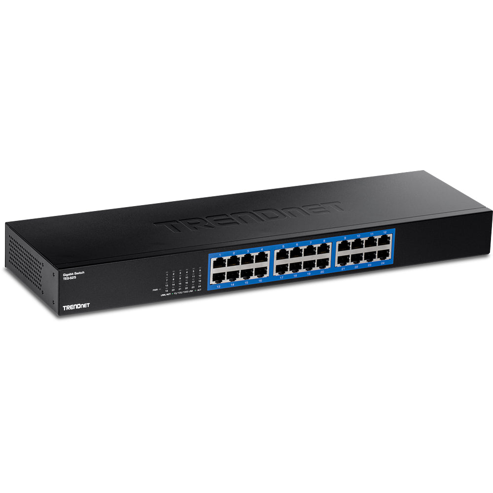 Port Rj24 24 X GIGABIT RJ-45 PORTS.STURDY METAL SWITCH.BUILT-IN POWER SUPPLY ...