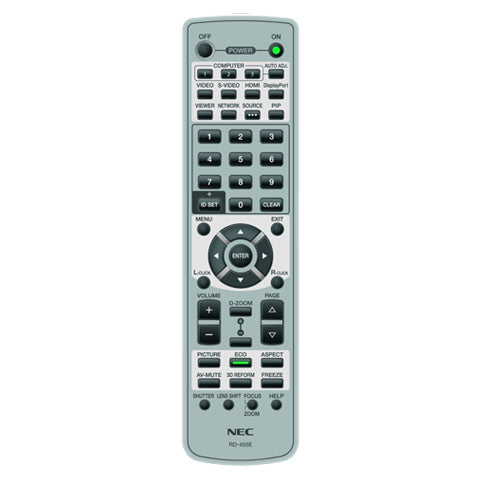 REPLACEMENT REMOTE FOR NP-PA500X/PA500U/PA5520W/PA600X, NP-PA622U/PA672W/PA722X,