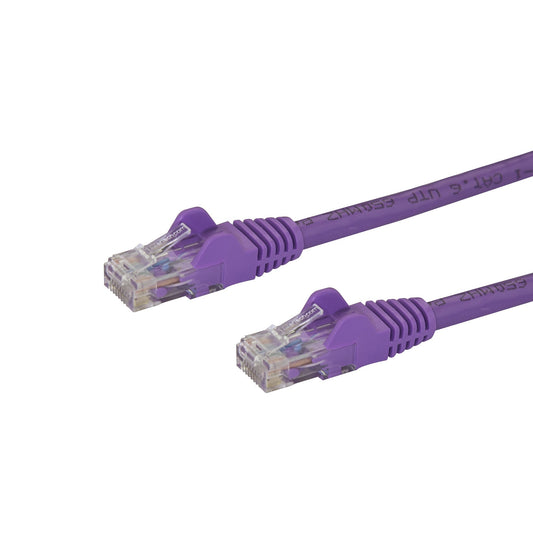 N6PATCH35PL - StarTech.com 35FT CAT6 ETHERNET CABLE PURPLE 100W POE