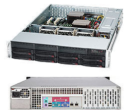 CHASSIS, BLACK 2U SC825TQ LP W/ 600W + TQ BPN, BLACK