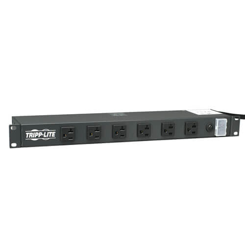 POWER STRIP RACKMOUNT METAL 120V 5-15/20R 12 OUTLET 15FEET  CORD 1U