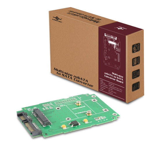 UGT-MST100 - VANTEC MULTI-SIZE MSATA TO SATA CONVERTER BOARD