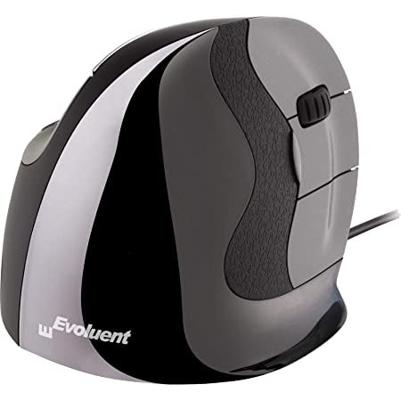 VMDM - Evoluent WORLDS FIRST MOUSE WITH GROOVED BUTTONS.YOUR FINGERTIPS REST IN A SHALLOW GROOVE