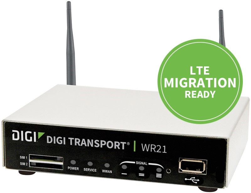 WR21-M72B-DE1-SB - Digi TRANSPORT WR21 - LTE EMEA/APAC (800/900/1800/2100/2600MHZ)