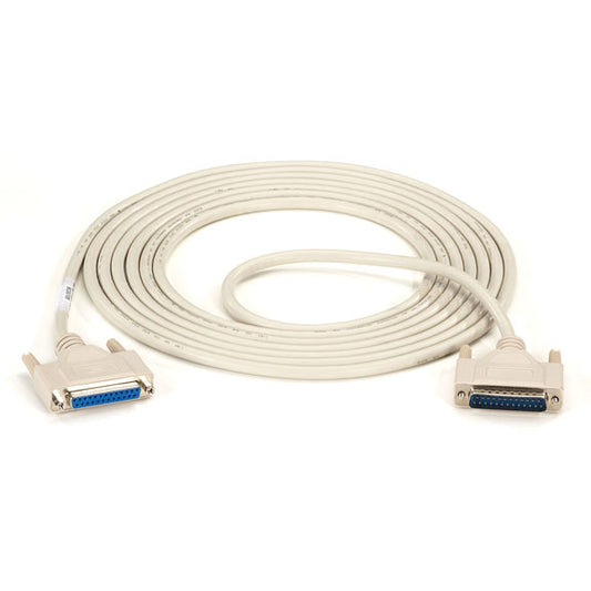 BC00708 - Black Box RS-232 SERIAL CABLE - SHIELDED PVC MOLDED DB25 MALE/FEMALE WITH THUMBSCREWS