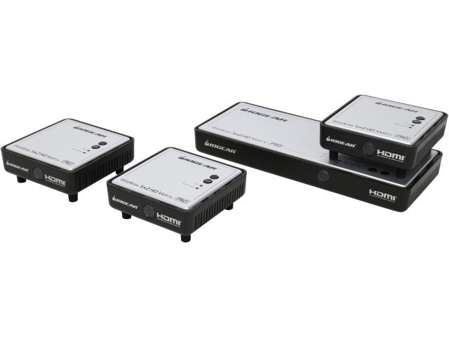 GWHDMS52MBK3 - iogear LONG RANGE WIRELESS 5X2 HDMI MATRIX PRO WITH 2 ADDITIONAL RECEIVERS