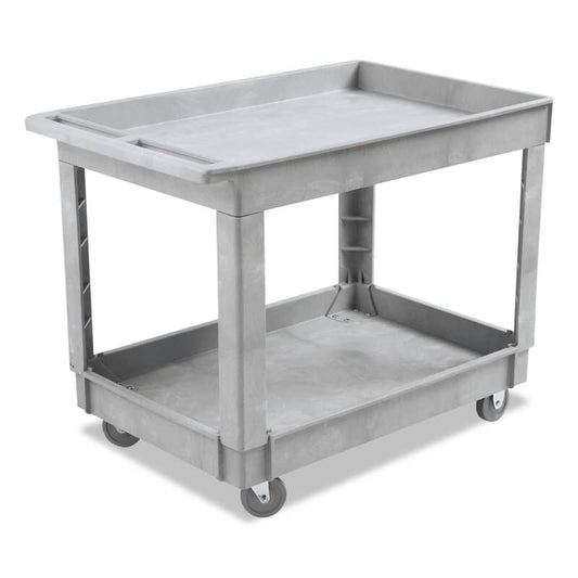4024UCGRA - Boardwalk Two-Shelf Utility Cart Plastic 300lb 24x40x31.5"