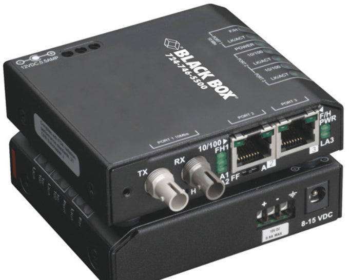 FAST ETHERNET (100-MBPS) SWITCH - (2) 10/100-MBPS COPPER RJ45, (1) 100-MBPS MULT