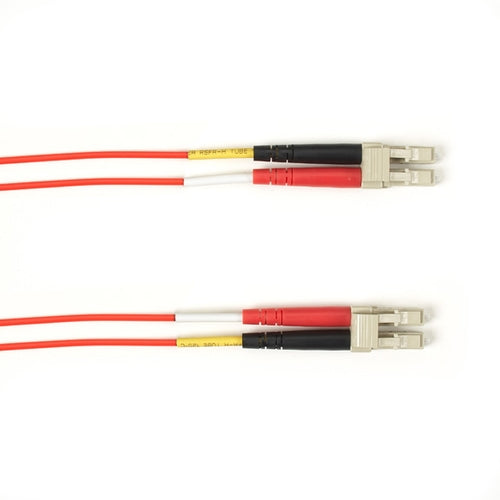 OM2 50/125 MULTIMODE FIBER OPTIC PATCH CABLE - LSZH, LC TO LC, RED, 2-M (6.5-FT.