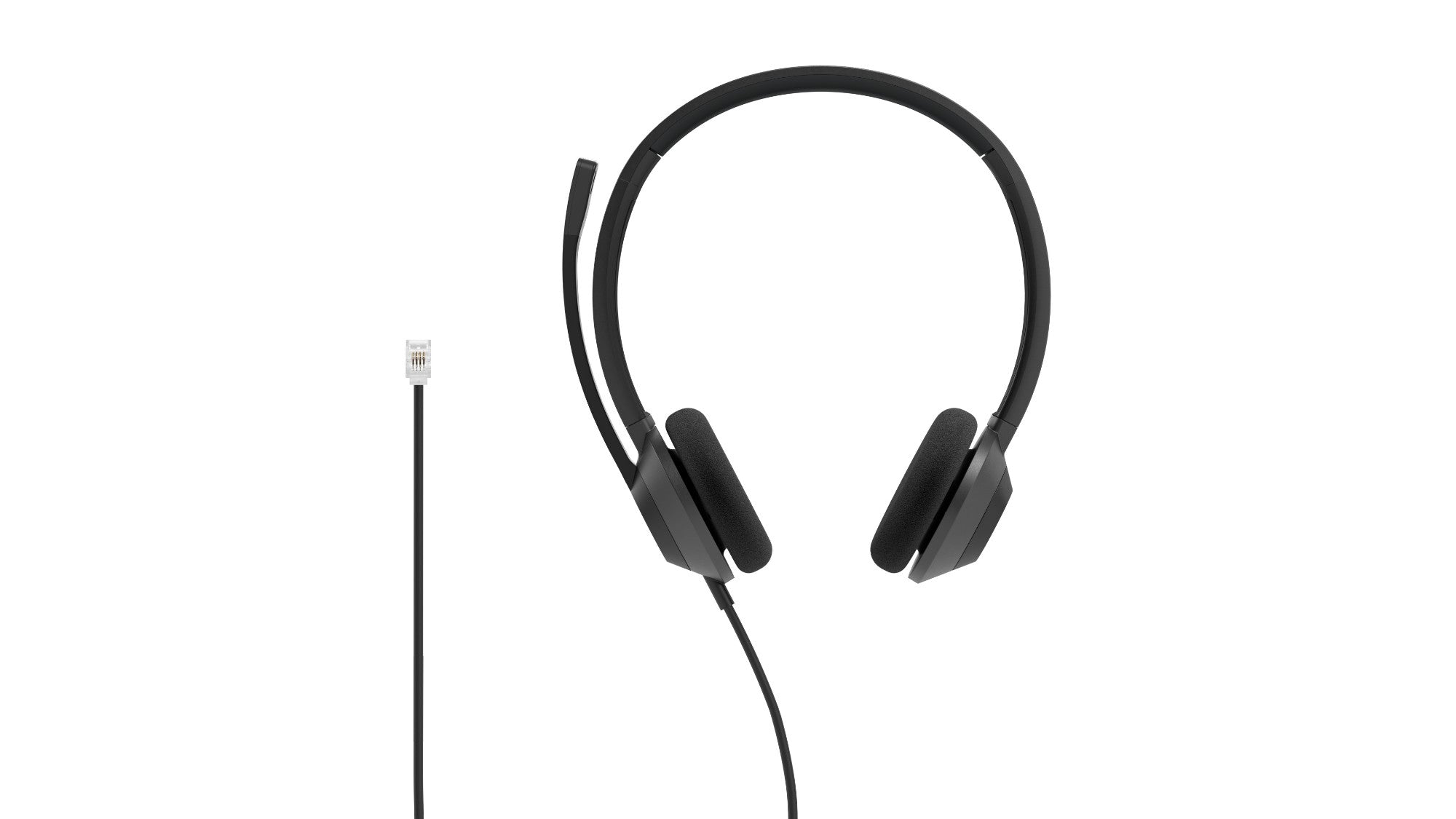 Cisco Headset 322 Wired Dual On-Ear Carbon Black RJ9 Head-band Office ...