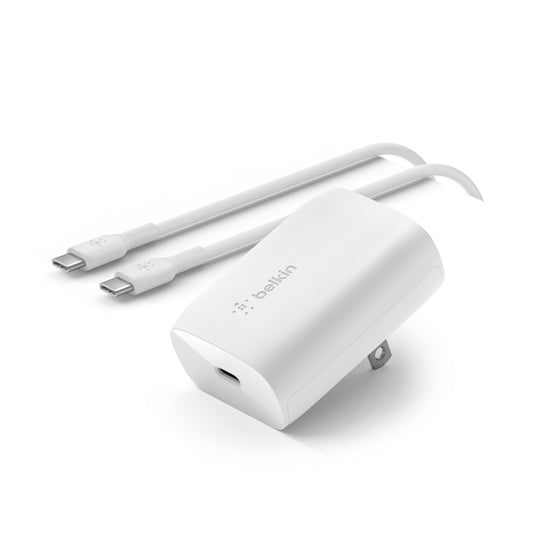 PD 30W PPS USB-C WALL CHARGER, W/1M PVC C-C, WHT