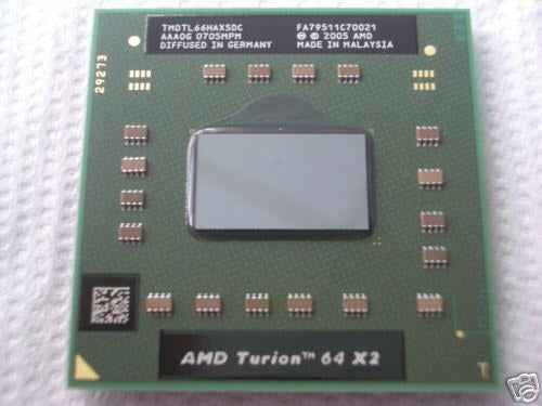 AMD Turionâ„¢ 64 X2 Dual-Core Mobile Technology TL-66 processor 2.3 GHz 1 MB L2