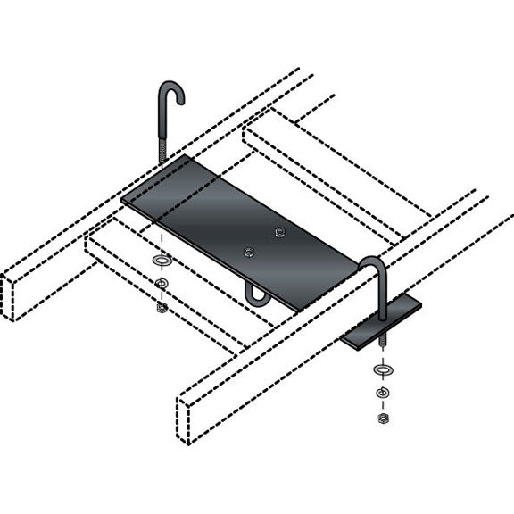 RACK-TO-RUNWAY MOUNTING PLATE - BLACK, GSA, TAA