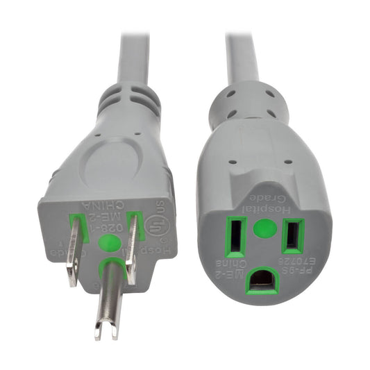 P022-006-GY-HG - Tripp Lite 6FT HOSPITAL MEDICAL POWER EXTENSION CORD 5-15P 5-15R 13A GRAY