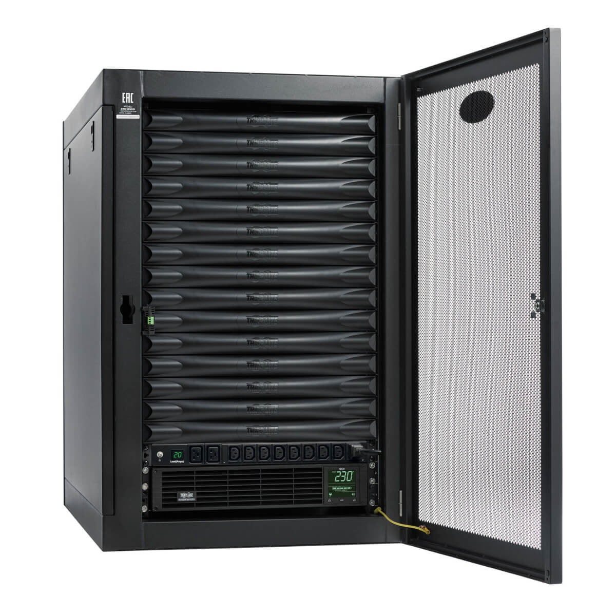 EDGEREADY MICRO DATA CENTER-15U, HEAVY-DUTY, WALL-MOUNT, 3 KVA UPS, NETWORK MANA