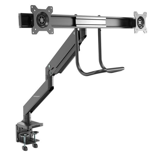 VESA 75X75/100X100MM HEAVY-DUTY DESK MOUNT DUAL MONITOR ARM SUPPORTS 32IN DISPLA