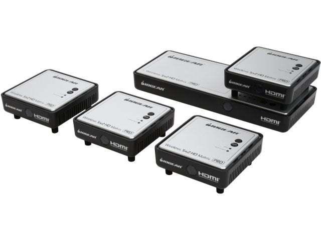 GWHDMS52MBK4 - iogear LONG RANGE WIRELESS 5 X 2 HD MATRIX PRO WITH MULTICAST KIT INCLUDES 3 ADDITIONAL