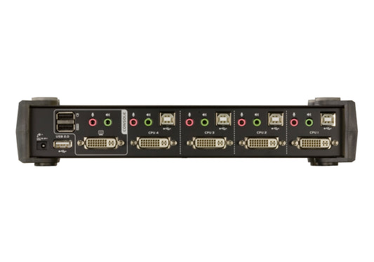 CS1764A - ATEN 4-PORT MASTERVIEW USB-DVI KVM SWITCH CABLES INCLUDED