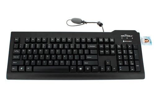 SSKSV207RUSA - Seal Shield MEDICAL GRADE KEYBOARD WITH IDENTIV UTRUST 2500R CARD READER - DISHWASHER SAFE
