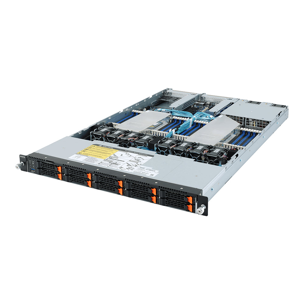 Gigabyte R182-Z92 server barebone Socket SP3 Rack (1U) Black, Gray