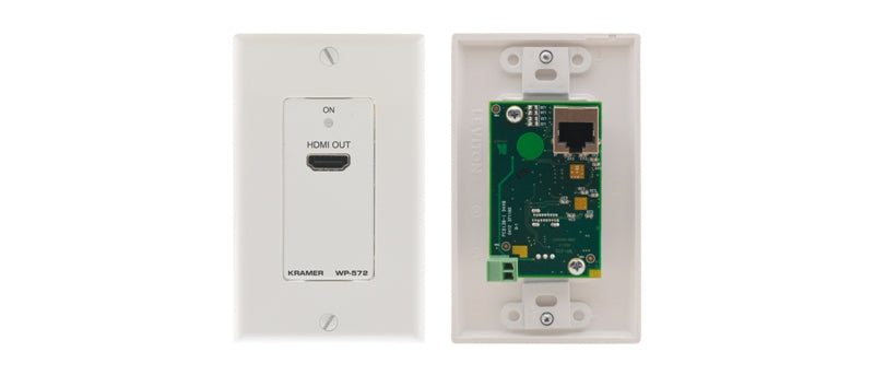 Kramer Electronics THE WP-572 IS A POC DGKAT TWISTED PAIR RECEIVER FOR HDMI SIGNALS. THE WP-571 CON