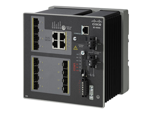 Cisco IE 4000 8 X SFP 1G Managed Gigabit Ethernet (10/100/1000) Power over Ethernet (PoE) Black