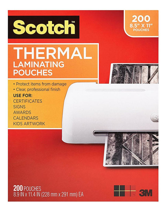TP3854-200 - 3M THERMAL POUCHES LETTER SIZE 3 MIL THICK