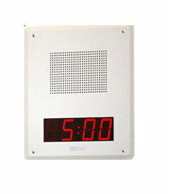 VIP-429-D-IC - Valcom IP TALKBACK FACEPLATE SPEAKER UNIT W/DIGITAL CLOCK, WHITE