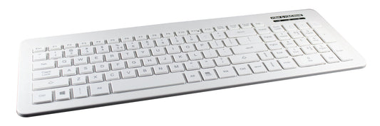 VC/W5 - Man & Machine VERYCOOL KEYBOARD (WHITE) - STYLISH, FULL-SIZE WASHABLE SILICONE KEYBOARD; LOCKA