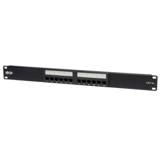 N052-012 - Tripp Lite 12-PORT CAT5E CAT5 RACKMOUNT PATCH PANEL 568B 110 PUNCH 1URM TAA