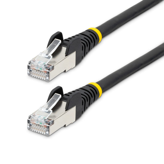 NLBK-12F-CAT6A-PATCH - StarTech.com 12FT CAT6A ETHERNET CABLE - BLACK - LOW SMOKE ZERO HALOGEN (LSZH) - 10GBE 500MHZ