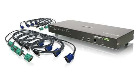GCS1808KITU - iogear 8-PORT COMBO VGA KVMP SWITCH