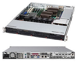 CHASSIS, BLACK 1U STANDARD SC815TQC CHASSIS, SAS3 BPN, W/ 600W (QUICK, BLACK