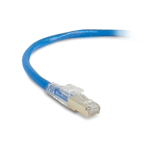 C6APC80S-BL-01 - Black Box 1FT CAT6A BLUE GIG3 PATCH CABLE