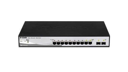 DGS-1210-10 - D-Link WEBSMART GIGABIT SWITCH. 8 PORT WITH WITH 2 SFP. LIMITED LIFETIME WARRANTY.