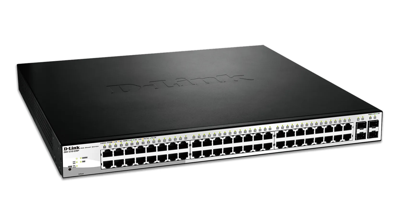 DGS-1210-52MP - D-Link WEBSMART GIGABIT SWITCH. 52-PORT POE SWITCH INCLUDING 4 SFP PORTS. LIMITED WA