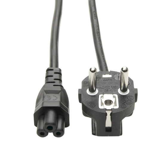 6FT 2-PRONG COMPUTER POWER CORD EUROPEAN CABLE C5 TO SCHUKO CEE 7/7 PLUG 2.5A