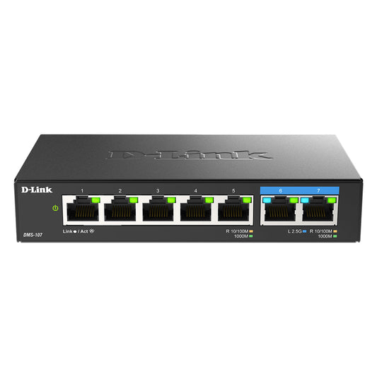 DMS107 - D-Link 7-Port Multi-Gigabit Unmanaged Switch